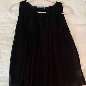 Alice + Olivia Women’s Black Pleated Blouse Size XS